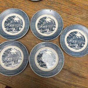 Currier and Ives by Royal harvester set of 5 dessert bowls